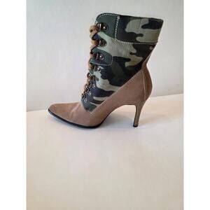 Destini Camo and Wheat Ankle Boots